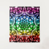 Regenboog Tie Dye Mandala Ster Retro