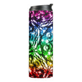 Regenboog Tie Dye Mandala Ster Thermosbeker (Gedraaid links)