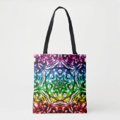 Regenboog Tie Dye Mandala Ster Tote Bag (Voorkant)