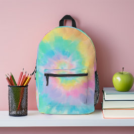 Regenboog Tie Dye Patroon Persoonlijk Bedrukte Rugzak