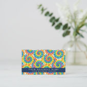 Regenboog Tie Dye Psychedelische Visitekaartjes (Staand voorkant)