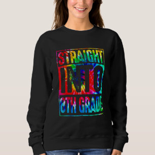 Regenboog Tie Dye Rechtdoor naar 8e Klas Terug Naa Trui