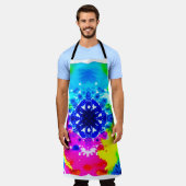 Regenboog Tie Dye Schort (Gedragen)