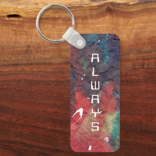 Regenboog Tie-Dye Sleutelhanger (Voorkant)