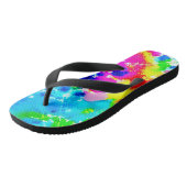 Regenboog Tie Dye Slippers Teenslippers (Schuin)