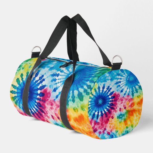 Regenboog Tie Dye Weekendtas Kit Bag Plunjezak (Linkerhoek)