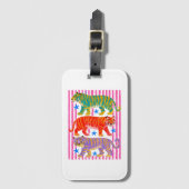 regenboog tijger dromen bagagelabel (Voorkant (verticaal))