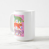 regenboog tijger dromen koffiemok (Voorkant links)
