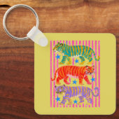 regenboog tijger dromen sleutelhanger (Voorkant)