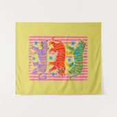 regenboog tijger dromen wandkleed (Voorkant (horizontaal))