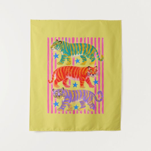 regenboog tijger dromen wandkleed (Voorkant)