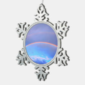 Regenboog Tin Sneeuwvlok Ornament (Rechts)