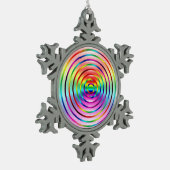 Regenboog Tin Sneeuwvlok Ornament (Links)