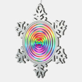Regenboog Tin Sneeuwvlok Ornament (Rechts)