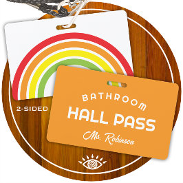 regenboog toiletpas voor school klaslokaal badge