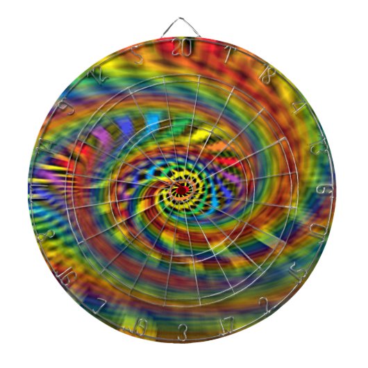 Regenboog Tornado Dartbord (Voorkant)