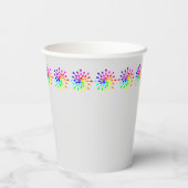 Regenboog traandruppels papieren bekers (Achterkant)