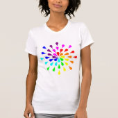 Regenboog traandruppels t-shirt (Voorkant)