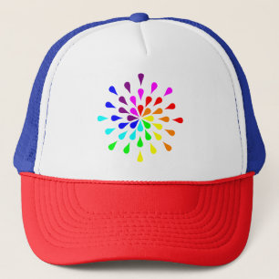 Regenboog traandruppels trucker pet