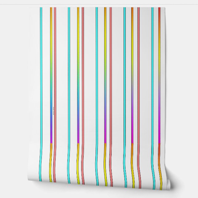 Regenboog Traditionele Strepen Behang (Afrollen)