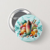Regenboog Traktatie Ronde Button 5,7 Cm (Voorkant /achterkant)