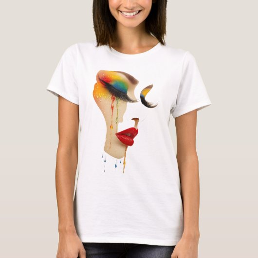 Regenboog Tranen Kunst T-shirt (Voorkant)