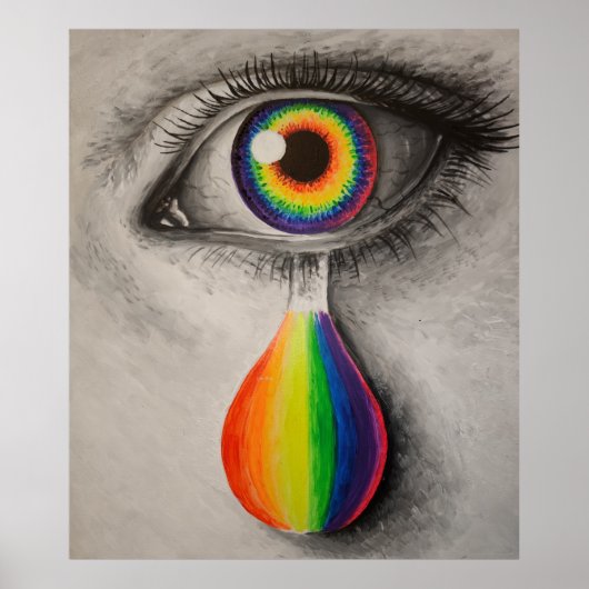 Regenboog tranen poster (Voorkant)