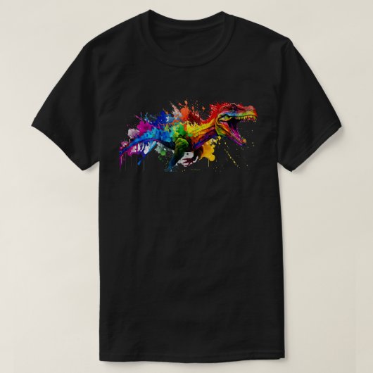 Regenboog TRex T-shirt (Design voorkant)