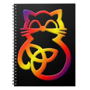 Regenboog Trinity Knoop Keltische Kat Notitieboek