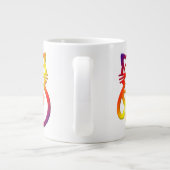 Regenboog Trinity Knot Keltische Kat Jumbo Mok (Achterkant)