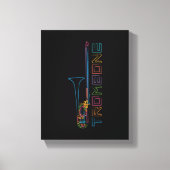 Regenboog trombone canvas afdruk (Voorkant)
