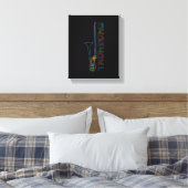 Regenboog trombone canvas afdruk (Insitu (Slaapkamer))