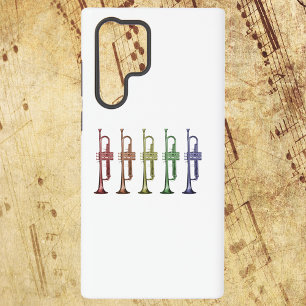 Regenboog Trompet Line-up Koperen Instrument Muzik Samsung Galaxy Hoesje