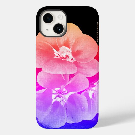 Regenboog Tropische Gestileerde Bloemen Case-Mate iPhone Case (Achterkant)