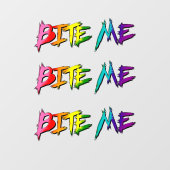Regenboog trots bijt me raamsticker (Vel)