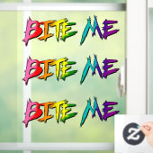 Regenboog trots bijt me raamsticker (Huis)