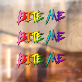 Regenboog trots bijt me raamsticker (Vel 2)
