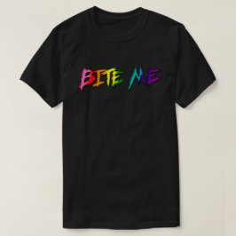 Regenboog trots bijt me t-shirt