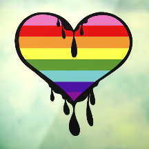 Regenboog trots druipend hart