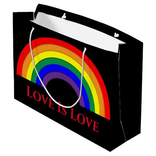 Regenboog trots groot cadeauzakje (Achterkant Gekanteld)