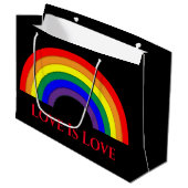 Regenboog trots groot cadeauzakje (Voorkant Gekanteld)