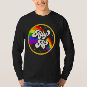 Regenboog trots LGBT LGBTQ vintage lesbienne Gay P T-shirt