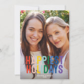 Regenboog trots LGTBQ Prettig feestdagen Fotokaart Feestdagenkaart (Voorkant)