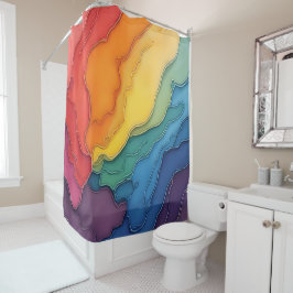 Regenboog trots liefde gelukkig kleurrijk douchegordijn