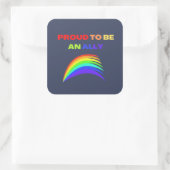 REGENBOOG TROTS OM EEN BONDGENOOT TE ZIJN VIERKANTE STICKER (Tas)