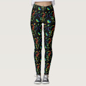 Regenboog trots omstrengelde harten leggings (Voorkant)