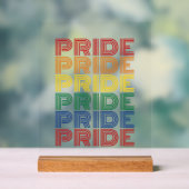 Regenboog trots retro typografie vector ontwerp_1 acryl bord (Neutraal)