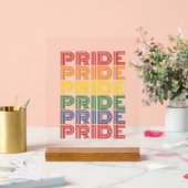 Regenboog trots retro typografie vector ontwerp_1 acryl bord (Huwelijk)
