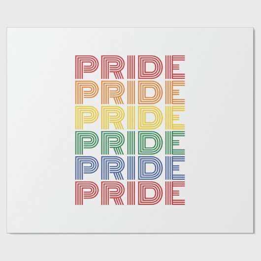 Regenboog trots retro typografie vector ontwerp_1 cadeaupapier (Vlak)