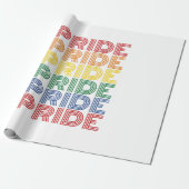 Regenboog trots retro typografie vector ontwerp_1 cadeaupapier (Uitgerold)